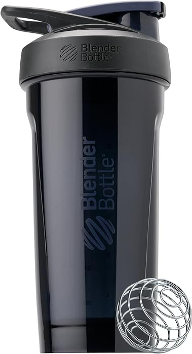 BlenderBottle Sport Tritan Shaker Bottle with Locking Lid, 28-Ounce, Black | Amazon (US)