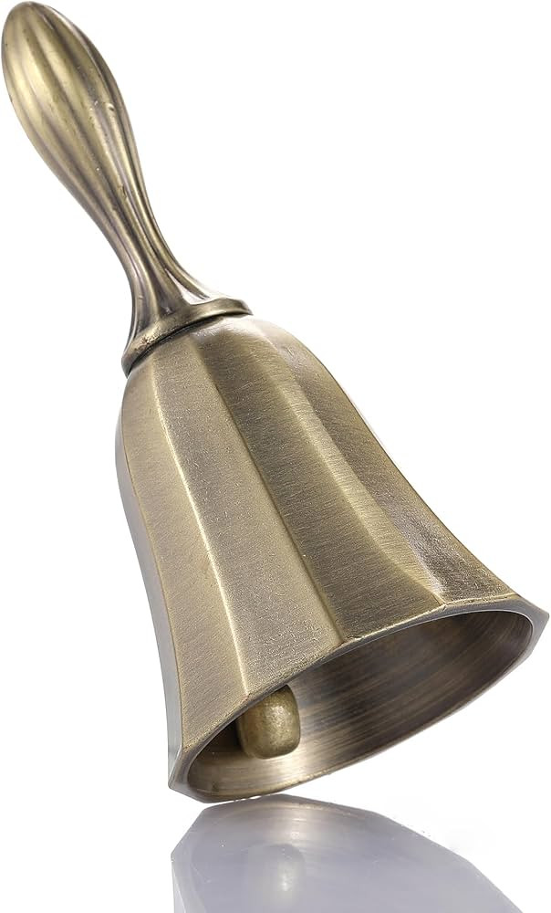 Super Loud Solid Brass Hand Call Bell for Ringing at Wedding, Hand Bells for Seniors Bedside, Tea... | Amazon (US)