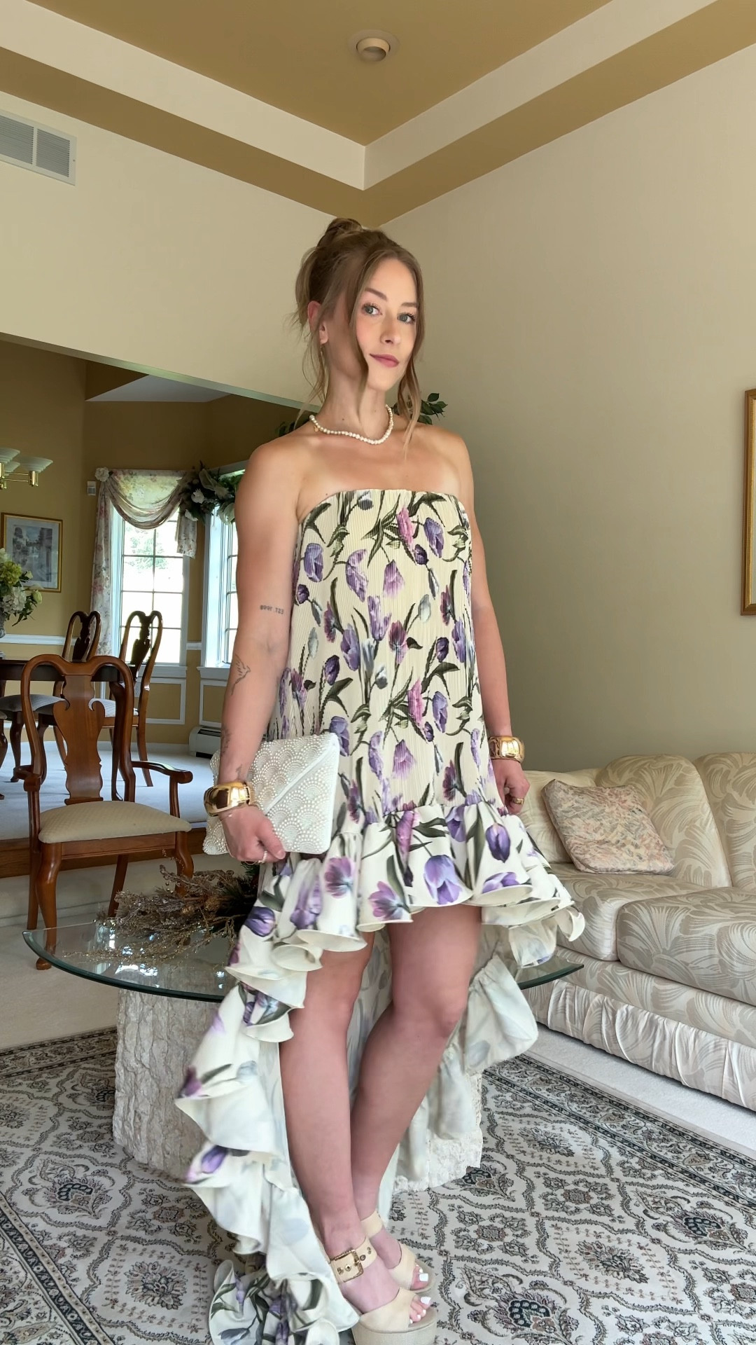 5/18/25 wedding guest dress details 🫶🏼 spring wedding guest dress, butter yellow event dress, summer wedding outfit, feminine wedding guest style, elegant pastel dress, spring event outfit, soft yellow dress for weddings, warm weather wedding look, dainty gold jewelry, wedding guest accessories, spring style 2025, what to wear to a summer wedding, light yellow dress outfit idea, wedding guest inspo, classic and romantic dress look

