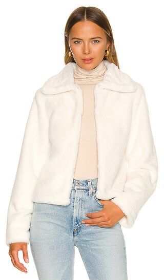 Tianna Faux Fur Jacket in White | Revolve Clothing (Global)