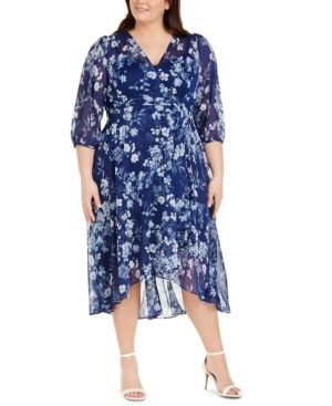 Calvin Klein Plus Size Floral-Print Maxi Dress | Macys (US)