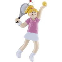 Tennis Girl Christmas Ornament, Personalized Blonde Female Player Gift For Lover, Sports Ornament Her | Etsy (US)