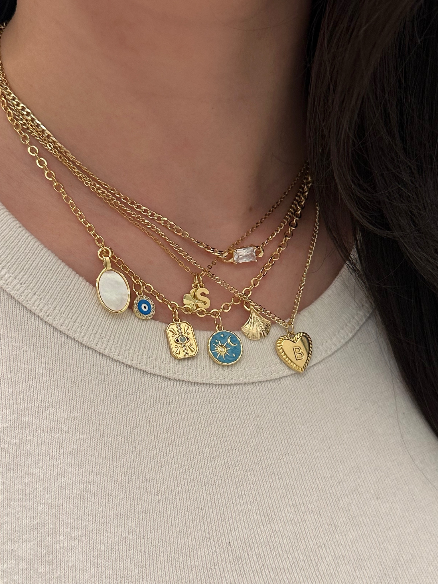 pinteresty charm necklaces! 🦋🧿✨🧚