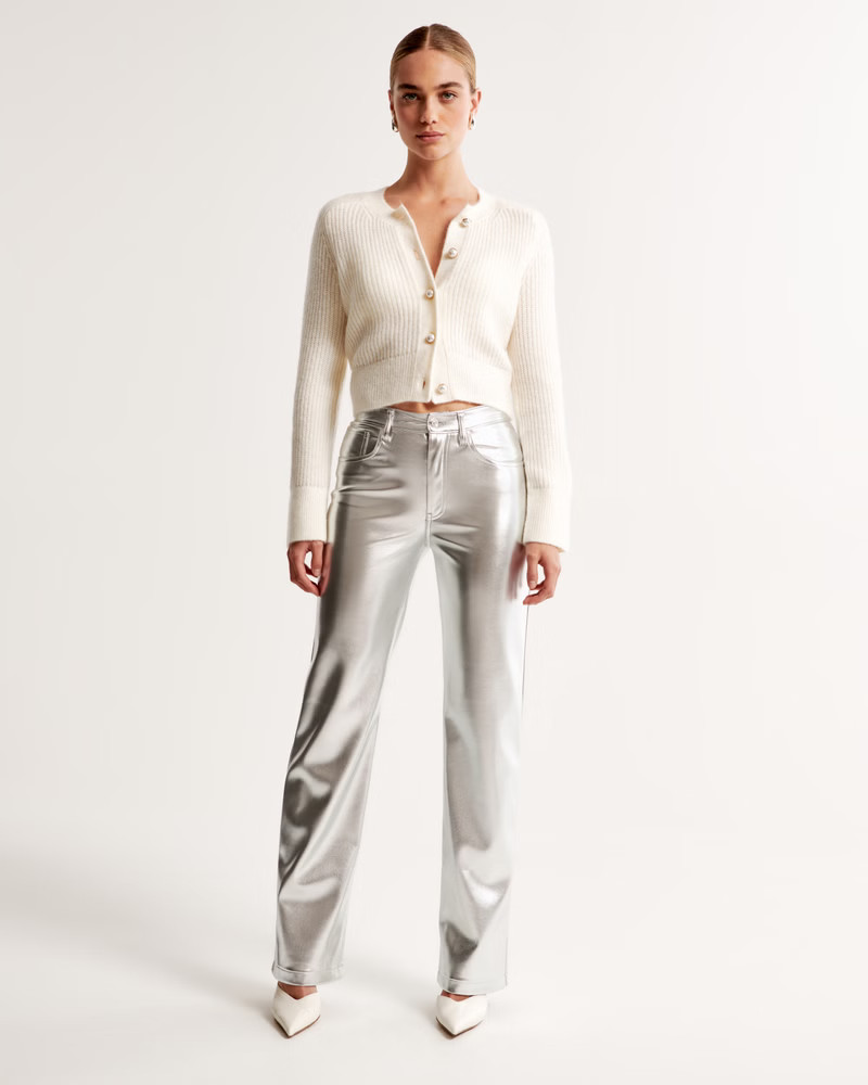 Vegan Leather 90s Relaxed Pant | Abercrombie & Fitch (US)
