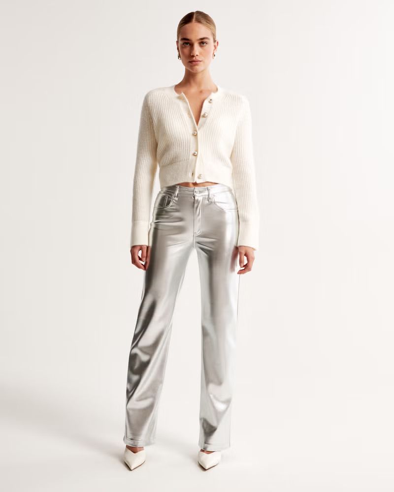 Women's Vegan Leather 90s Relaxed Pant | Women's Party Collection | Abercrombie.com | Abercrombie & Fitch (US)