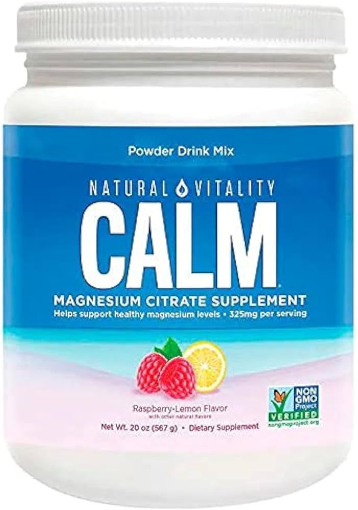 Natural Vitality Calm Magnesium Citrate Powder, 20 Ounces | Amazon (US)