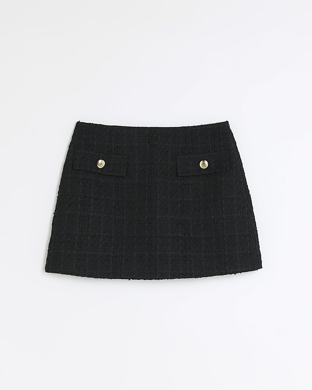 Black boucle mini skirt | River Island (UK & IE)