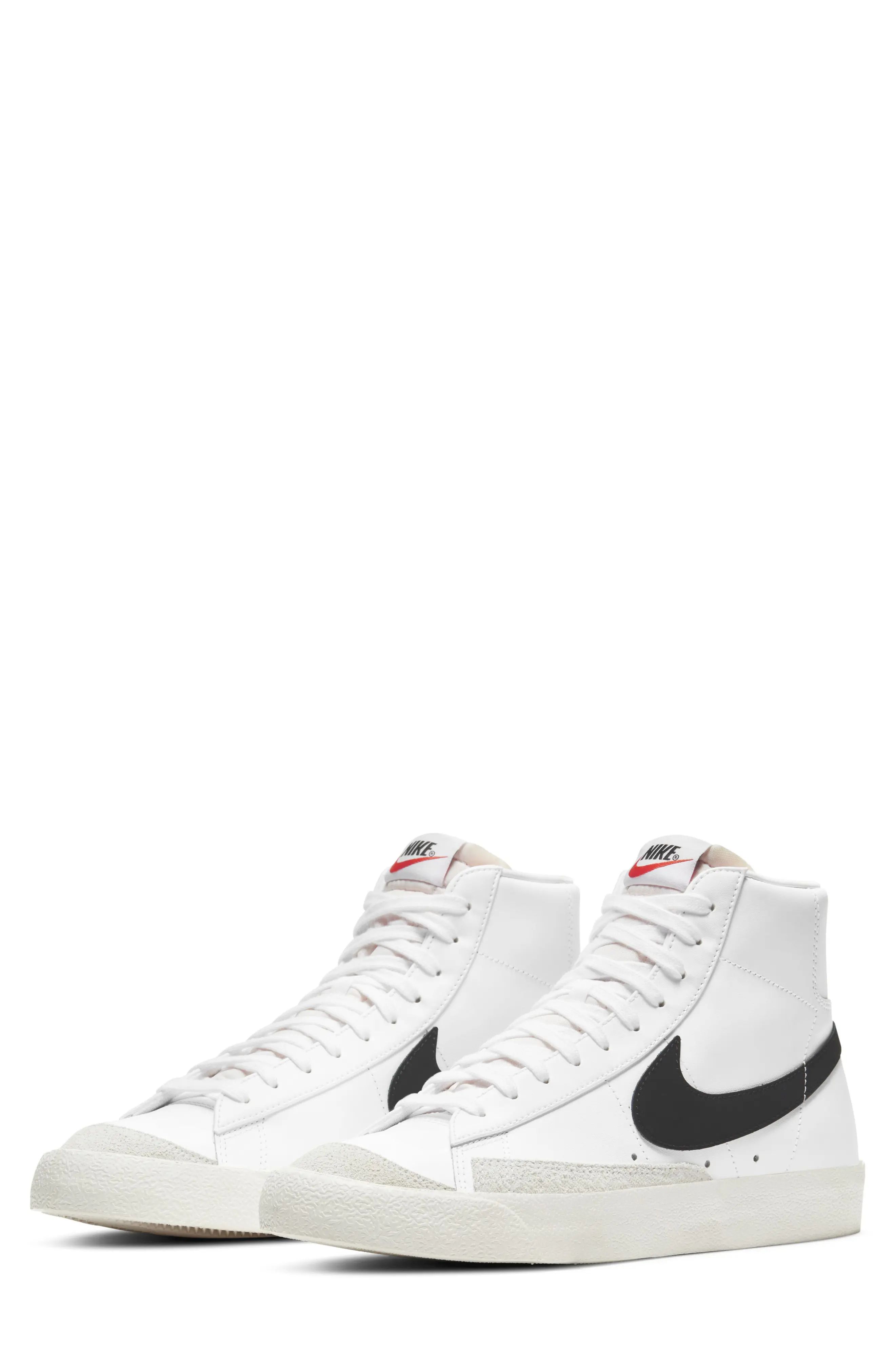 Nike Blazer Mid '77 Vintage Sneaker, Size 7.5 in White/black at Nordstrom | Nordstrom