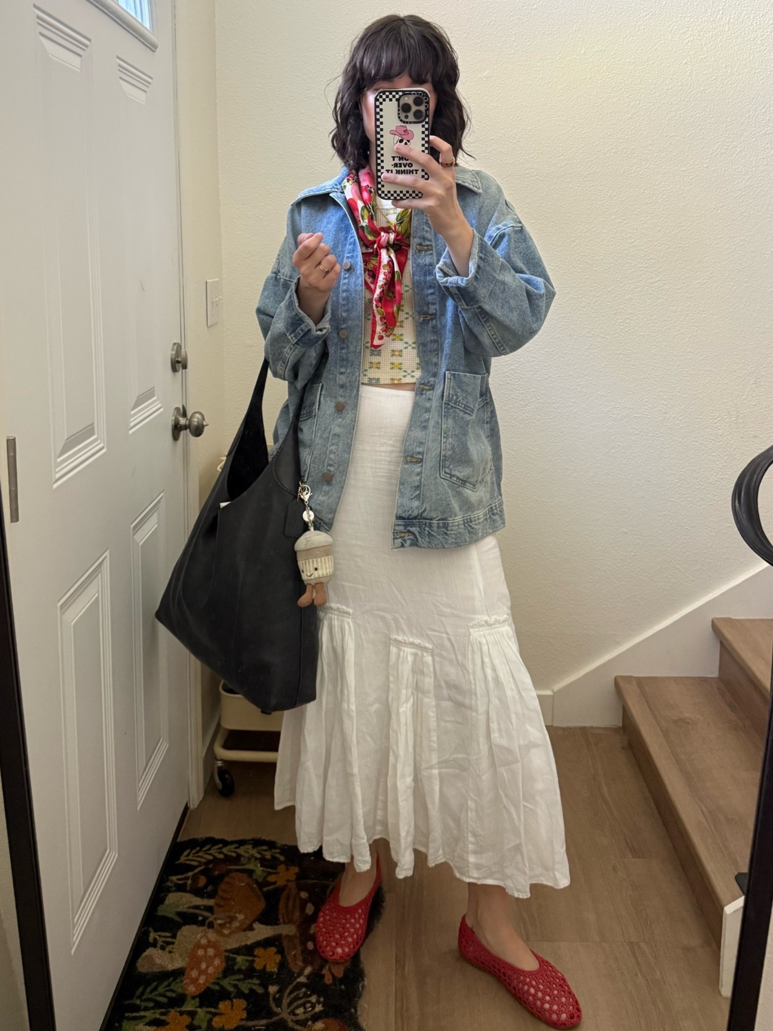 June 13 ootd 🌞 skirt and scarf are vintage and were sourced by continuum vintage, tank is shop noble in an old print! Everything else is linked 🤍

#LTKootd