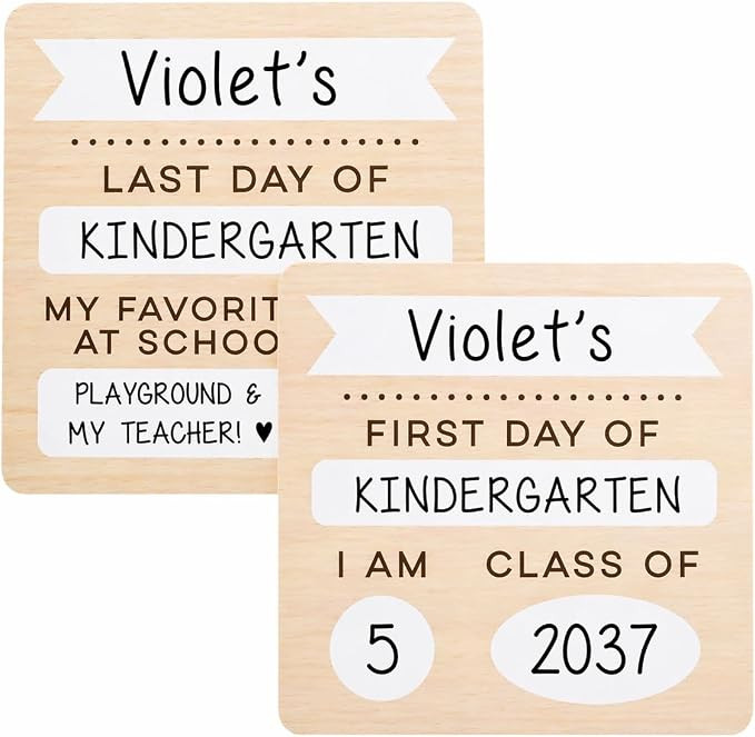 Kate & Milo First & Last Day of School Dry Erase Board | Double-Sided Milestone Sign, Customizabl... | Amazon (US)