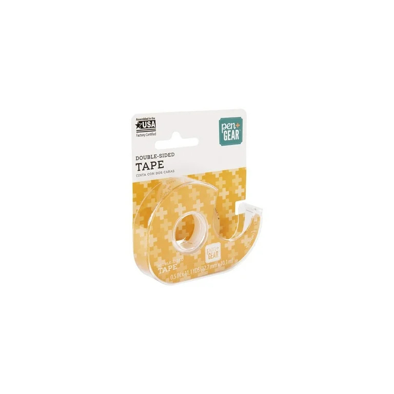 Pen+Gear Double Sided Tape, Clear, 1/2 in x 400 in, 1 Roll with Dispenser | Walmart (US)
