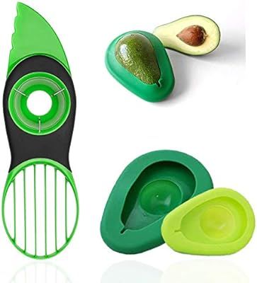 Avocado Slicer, 3 in 1 Avocado Cutter Tool with Avocado Saver Keeper, Avocado Pit Remover Multifu... | Amazon (US)