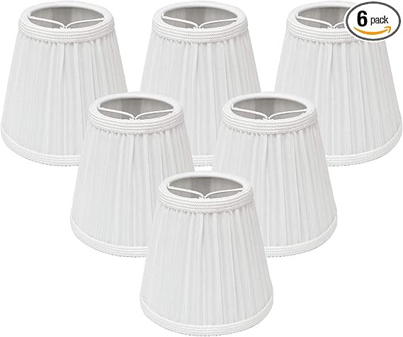 Royal Designs, Inc. CS-1051-5WH-6 Designer Mushroom Pleat Empire Chandelier Lamp Shade, 3 x 5 x 4... | Amazon (US)
