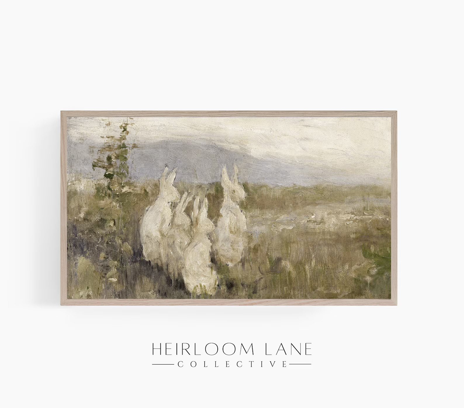 Vintage Spring Bunny Painting Instant Digital Download Frame TV Size (3840 x 2160) | Easter Bunny... | Etsy (US)