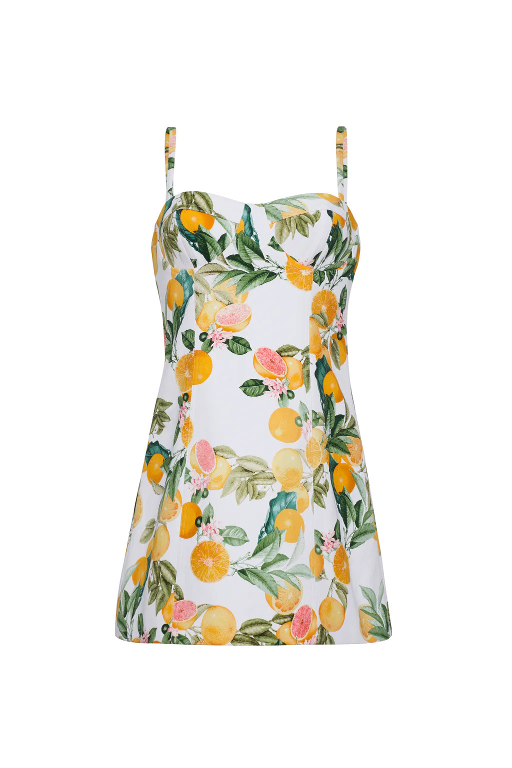 Claudine Mini Dress in Cara Cara Citrus | Over The Moon