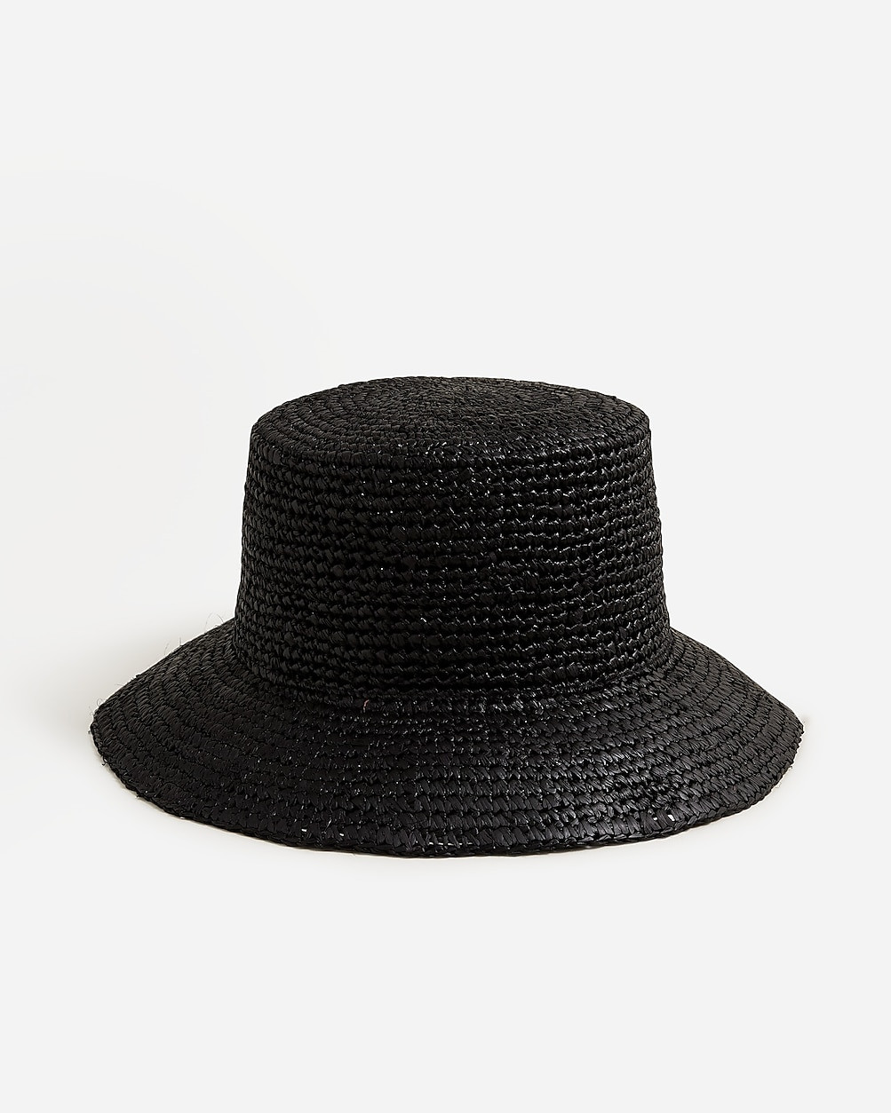 Wide-brim raffia bucket hat | J. Crew US