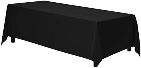 Gee Di Moda Rectangle Tablecloth - 90 x 132" Inch - Black Rectangular Table Cloth for 6 Foot Tabl... | Amazon (US)