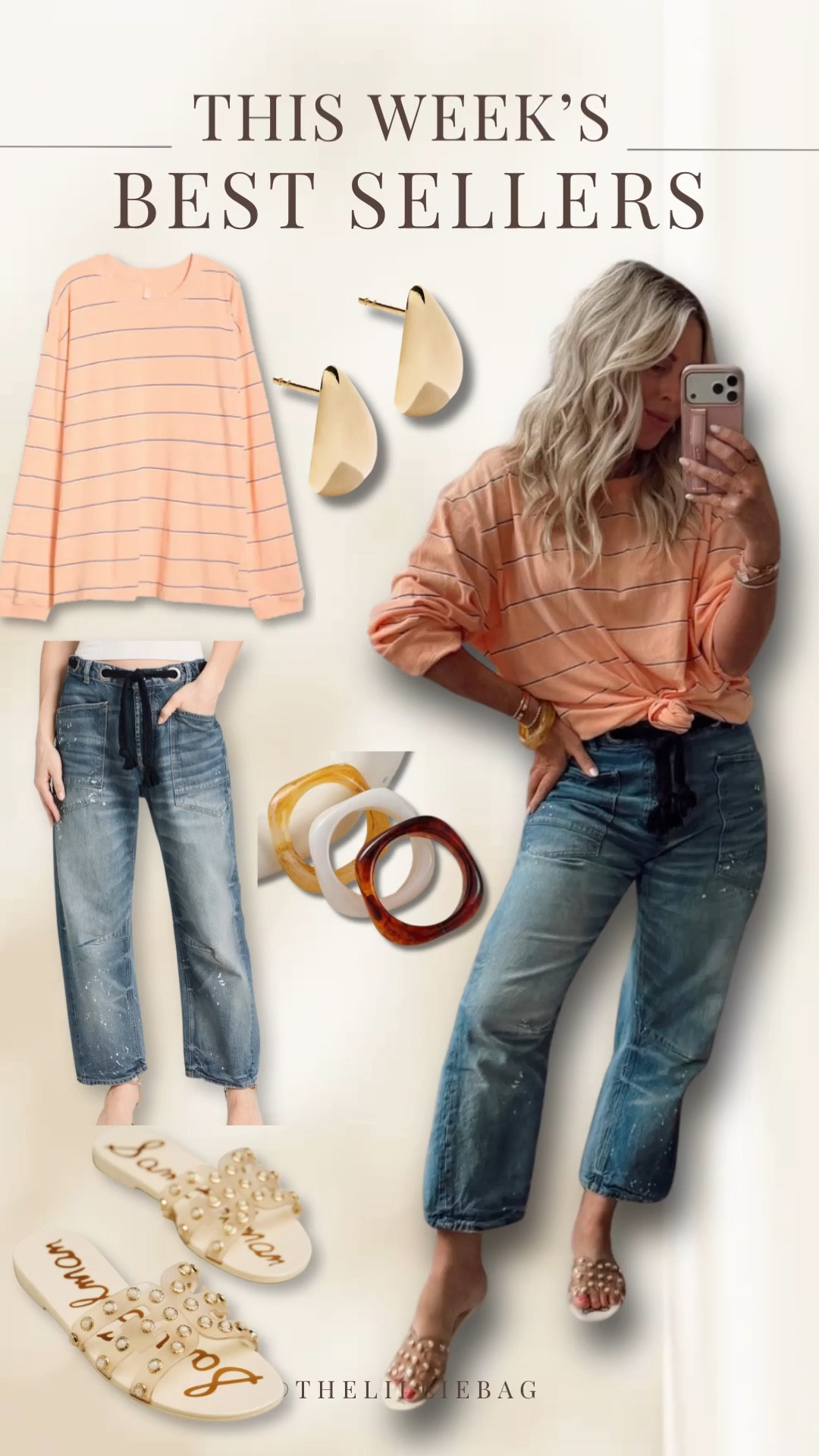 Top seller tee and sandals! OOTD🧡 
Top: small 
Jeans: 26
Sandals: tts 

Spring outfit. Jeans. OOTD. 

#LTKootd #LTKSeasonal
