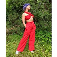 Linen Pants Women, Loose Fit Linen Pants, Washed Pants With Large Pockets, Wide Harem Highwaisted | Etsy (US)