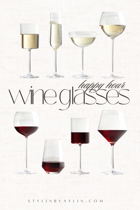 Happy hour wineglasses, red wine, white wine #StylinbyAylin 

#LTKstyletip #LTKfindsunder100 #LTKSeasonal