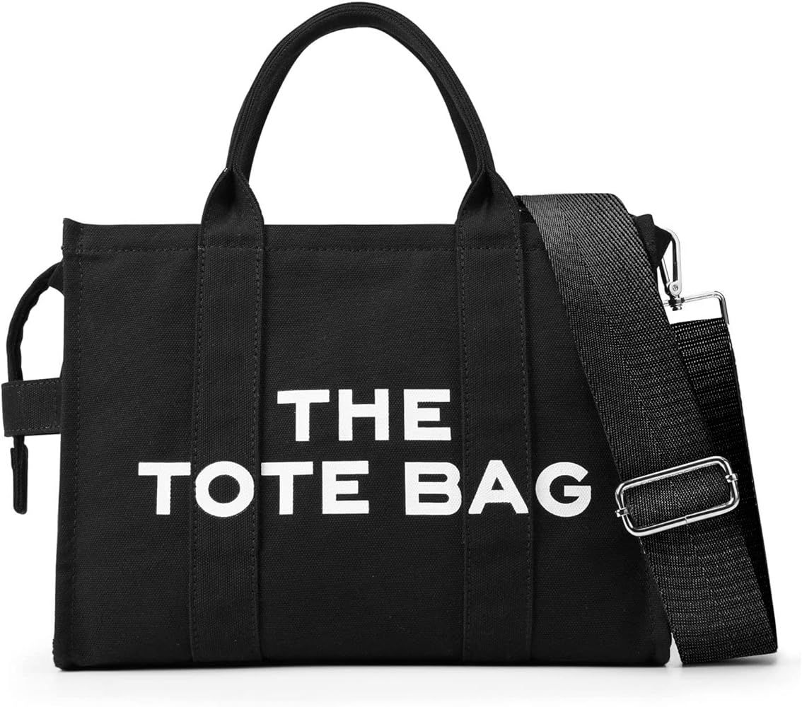 MATSUBA Canvas Tote Bags for Women Handbag Tote Purse with Zipper Canvas Crossbody Bag, Premium Q... | Amazon (US)