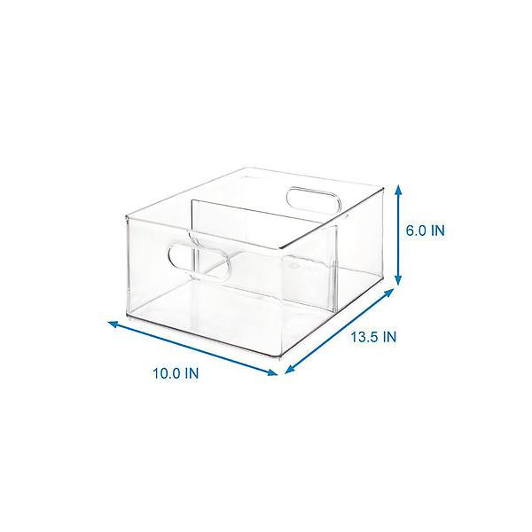 THE HOME EDIT Divided All-Purpose Bin Clear | The Container Store
