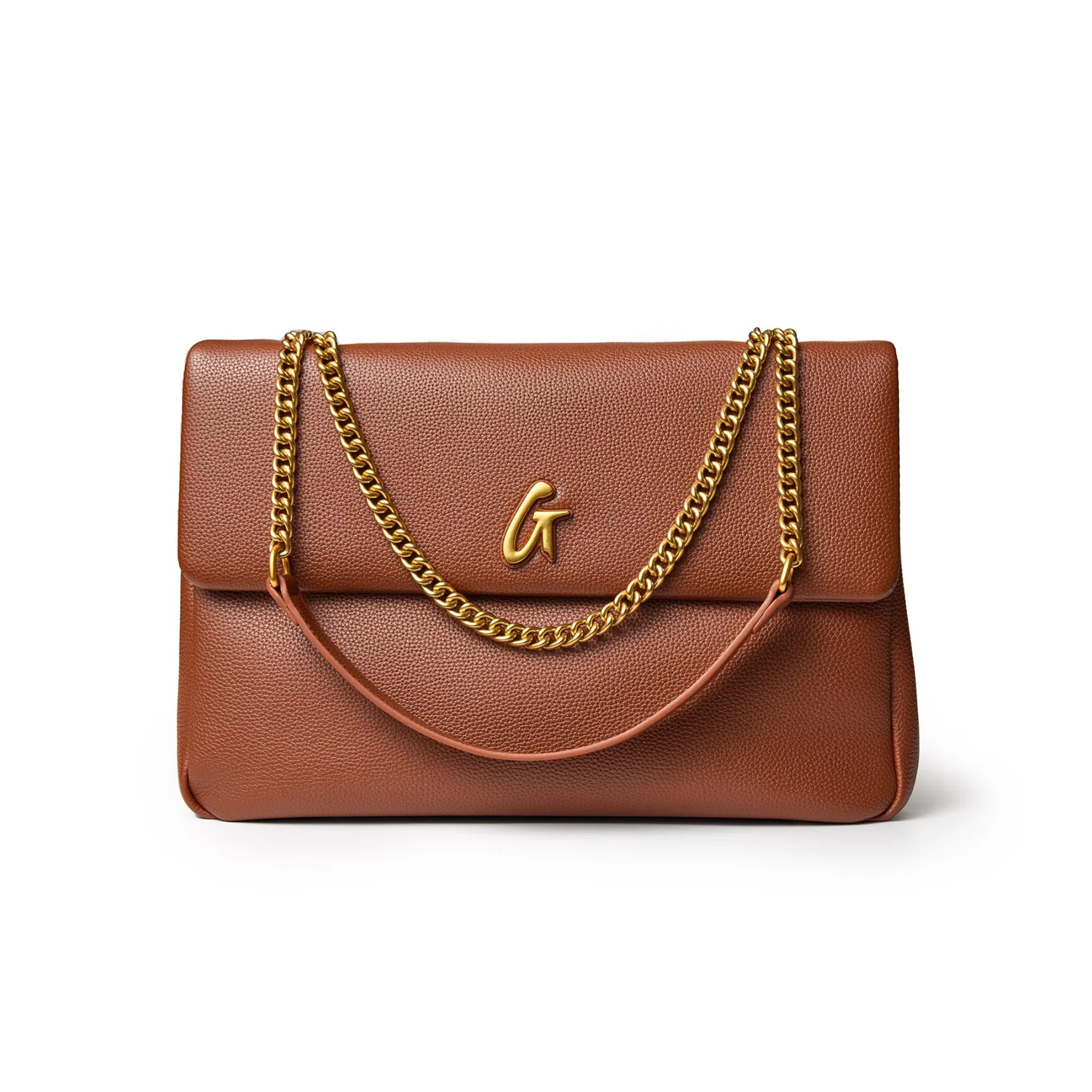 LARGE PEBBLE FLAP BAG - BROWN | Glam-Aholic Lifestyle