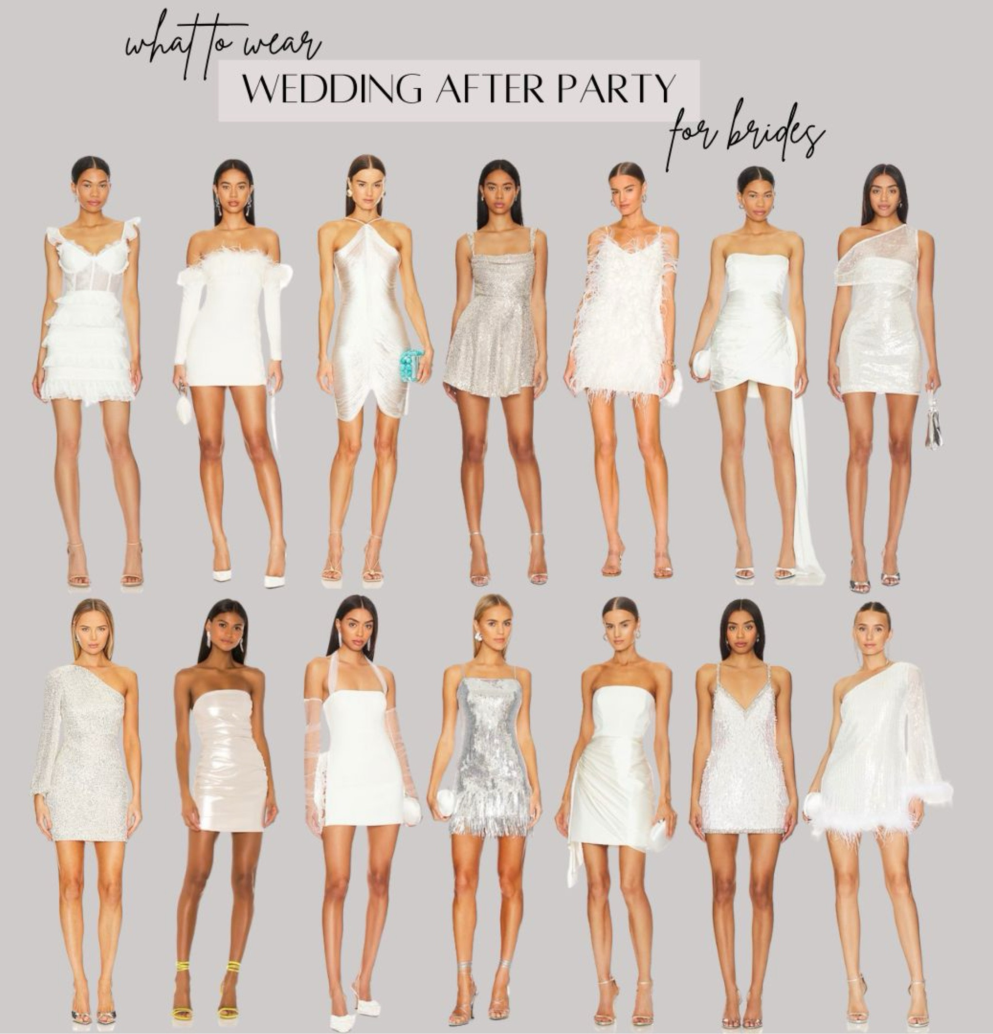 Wedding After Party Dresses: these are perfect party dresses or dresses with more movement to dance 

revolve dress, white dress, sequin dress, engagement photo inspo, honeymoon, bachelorette party dress, 

#LTKstyletip #LTKparties #LTKwedding