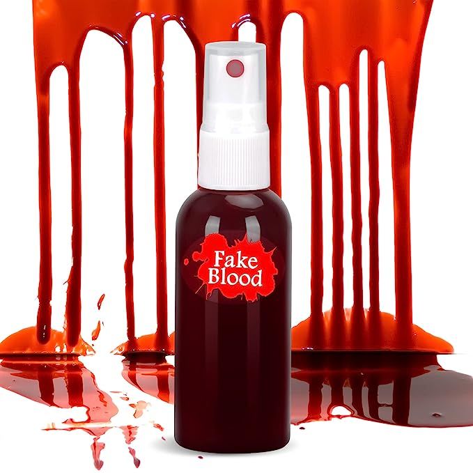Amazon.com: Halloween Fake Blood Makeup costume - Spray 60ml2oz Face Fake Blood Paint Makeup Hall... | Amazon (US)