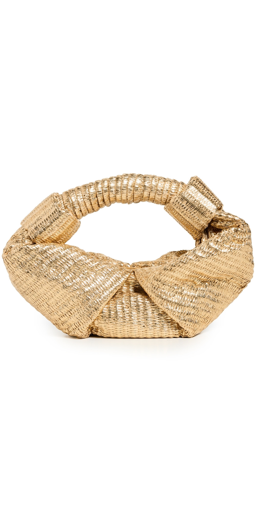 SIMONMILLER Metallic Raffia Lopsy Bag Gold/Natural One Size | Shopbop