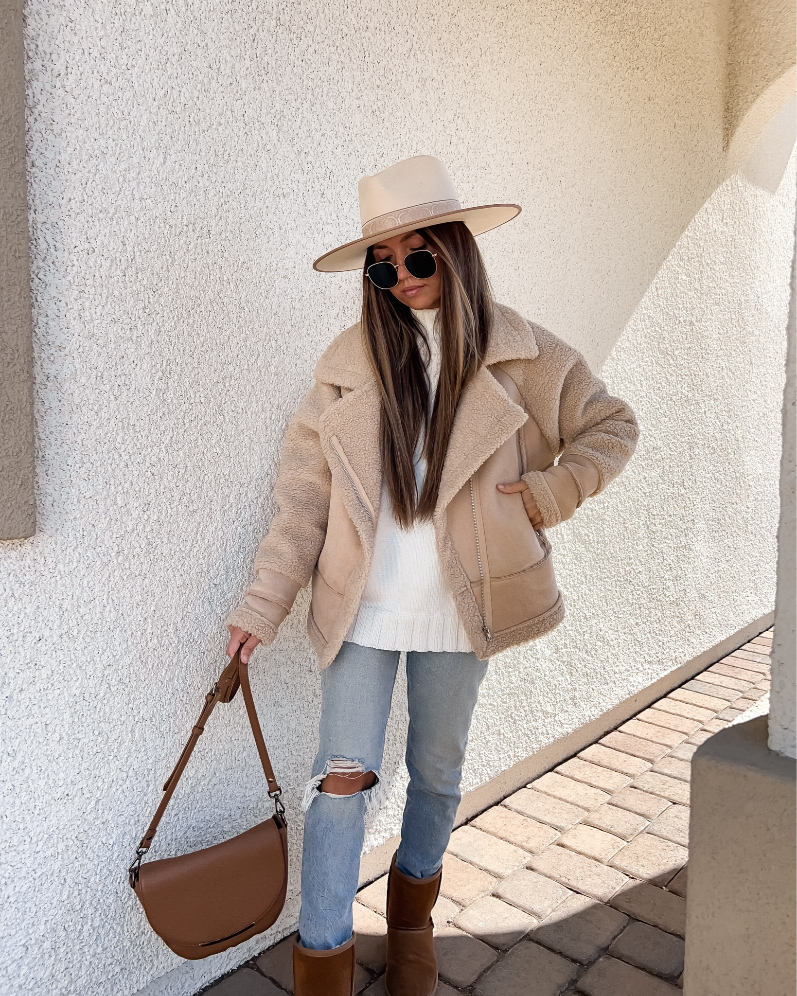 Casual winter outfit

// winter outfits, winter trends, winter fashion, winter outfit inspo, UGGs outfit, UGG boots outfit, UGG boots, winter jacket, sherpa jacket, shearling jacket, mock neck sweater, straight leg denim jeans, destroyed jeans, fedora hat, sunglasses, cozy outfit, travel outfit, errands outfit, casual date night outfit, casual brunch outfit, Lulus, Petal and Pup, Lack of Color, Revolve, neutral outfit, neutral fashion, neutral style, Nicole Neissany, Neutrally Nicole, neutrallynicole.com (12.28)

#LTKtravel #LTKSeasonal #LTKfindsunder50 #LTKstyletip #LTKshoecrush #LTKfindsunder100 #LTKsalealert