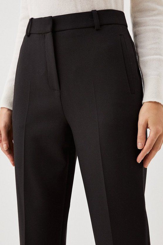 Lydia Millen Compact Stretch Slim Leg Tailored Trouser | Karen Millen UK + IE + DE + NL
