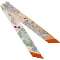 Hermes Preloved Printed Silk Twilly - Orange Scarves | Dorothy Perkins (UK)