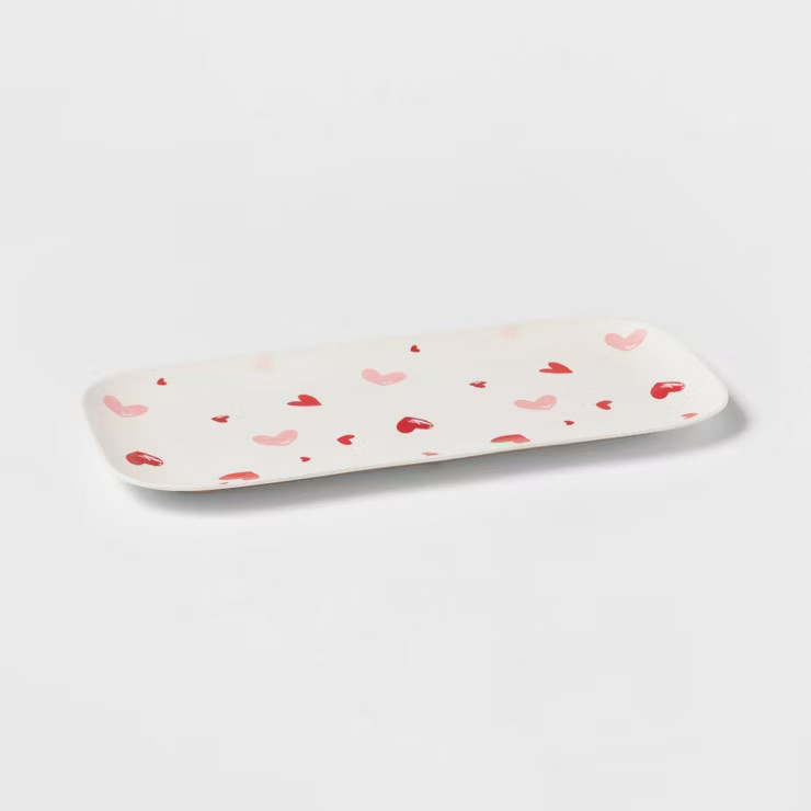 14" x 6" Melamine Scattered Heart Serving Platter - Threshold™ | Target