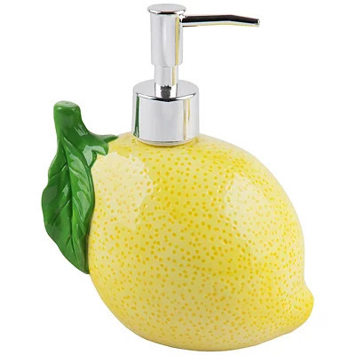 Lemon Shaped Soap Dispenser, Yellow, 5.4L x 3.9W 6.5H | Kirkland's Home | Kirklands