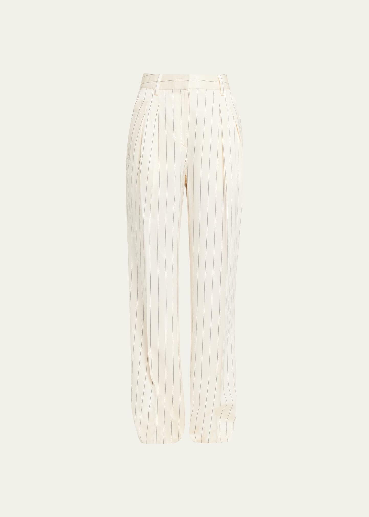 Loulou Studio Pinstripe Pleated Wide-Leg Pants | Bergdorf Goodman