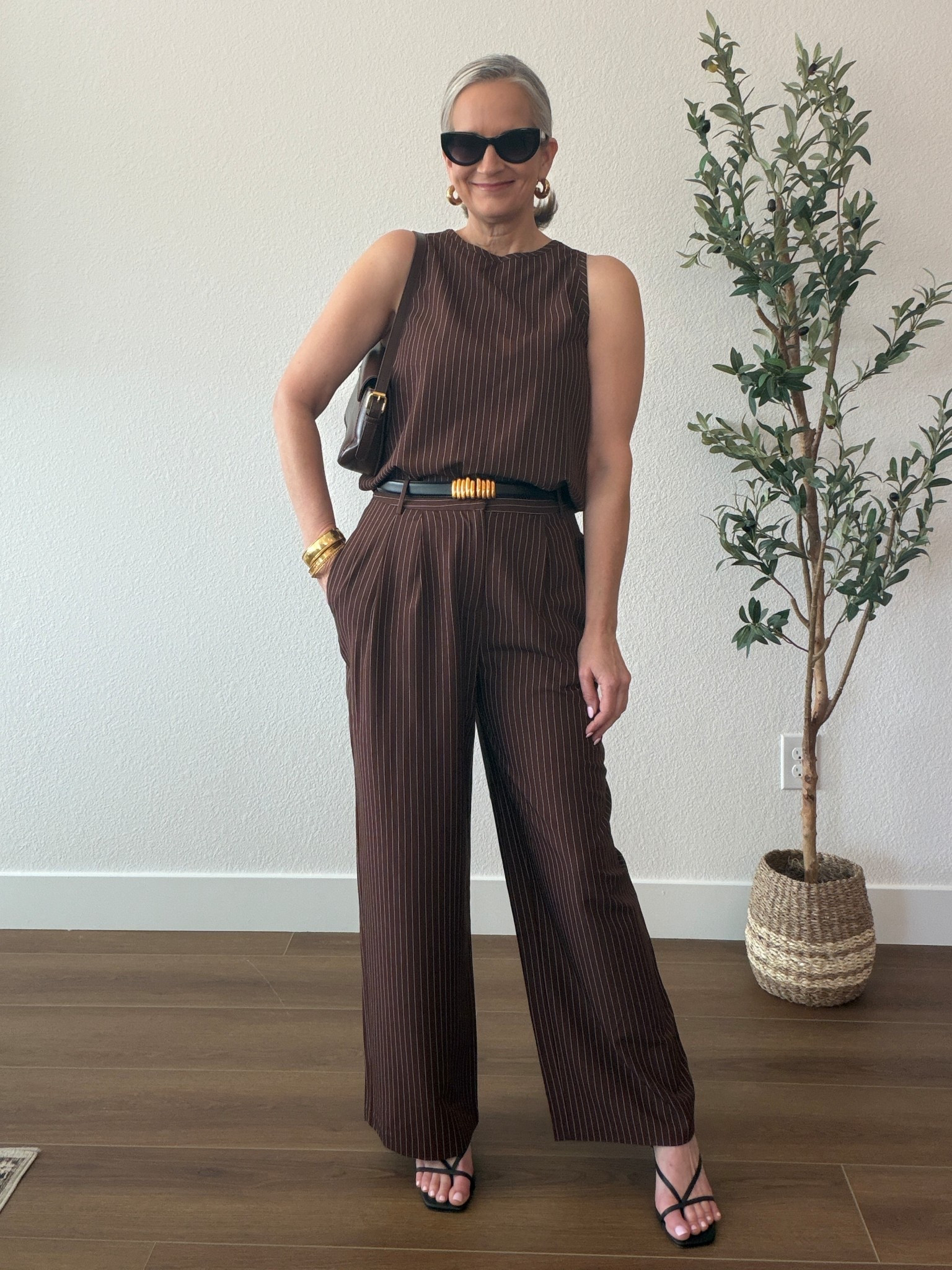 A matching pants set is so chic and I love the versatility. They can be worn together or separately.
Over 40 fashion/ affordable style / elevated chic / effortless style / spring fashion / spring style / casual chic / style over 50/ Commense/ wide leg, old money, over 50, sleeveless top


#LTKOver40 #LTKWorkwear #LTKgrwm
