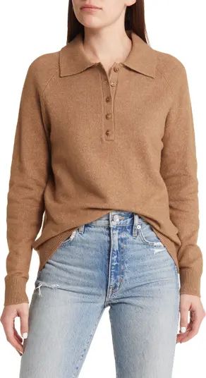 Cotton Blend Polo Sweater | Nordstrom