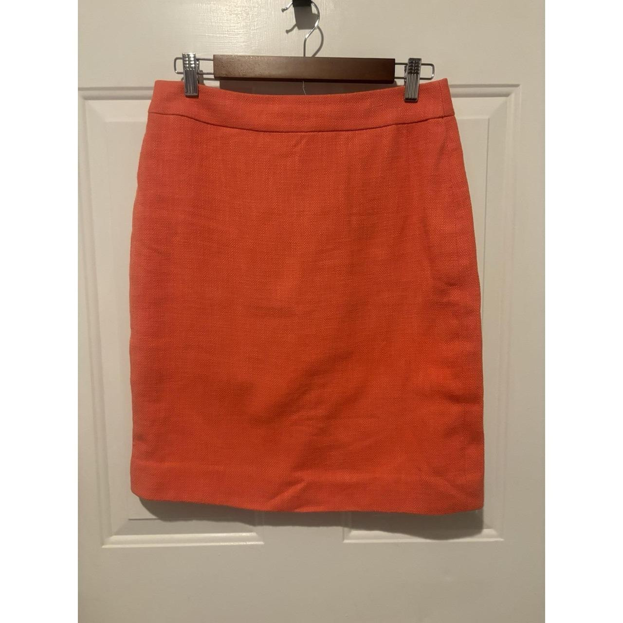 J. Crew Women's Skirt - Orange - 4 | Depop US
