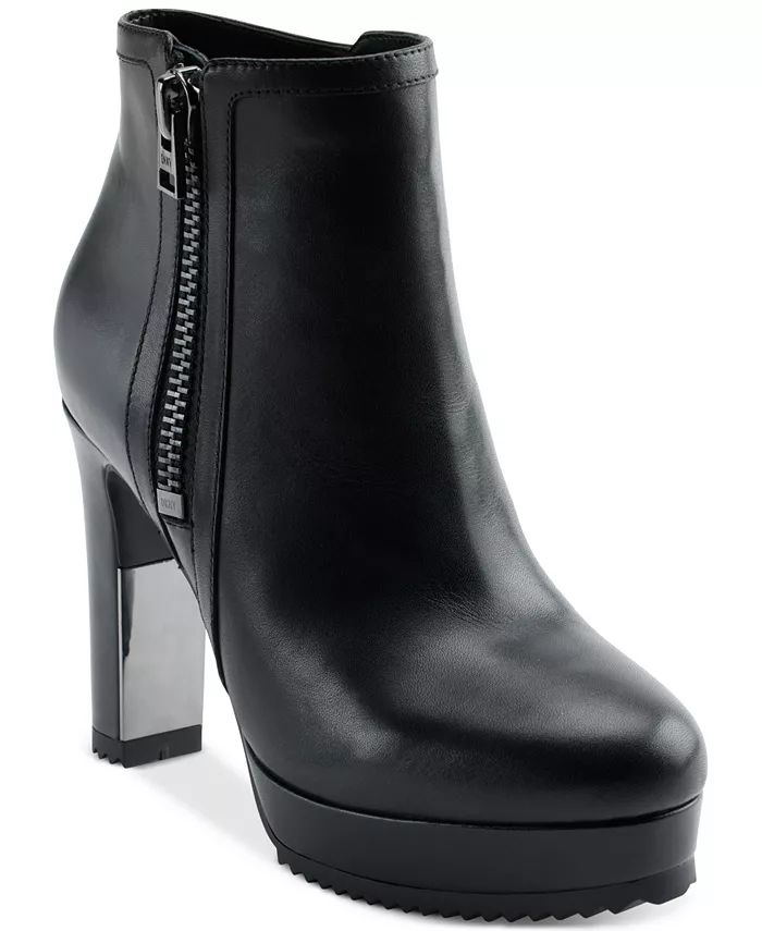 DKNY Women's Liana Zipper Platform Ankle Booties - Macy's | Macy's