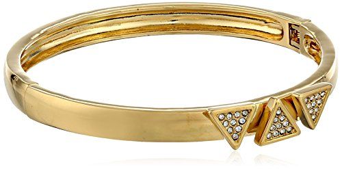 Boy Meets Girl x Roman Luxe Gold Tone Pave Crystal Triangle Bangle Bracelet, 2.5" | Amazon (US)