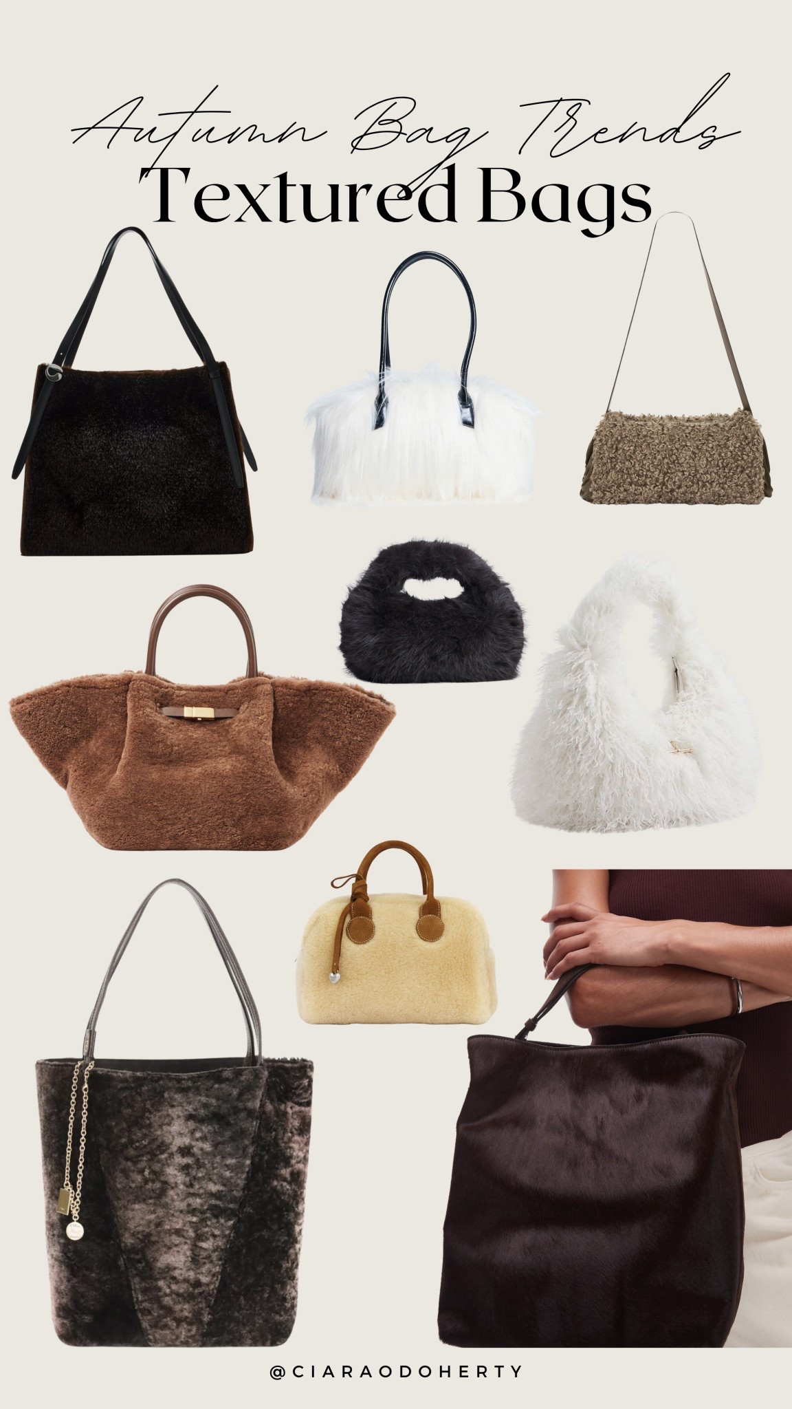 2025 Autumn Bag Trends: Textured Bags
Faux fur bags, shearling bags, boucle bags, horsehair bags
#LTKautumn #LTKFashionMonth #LTKireland