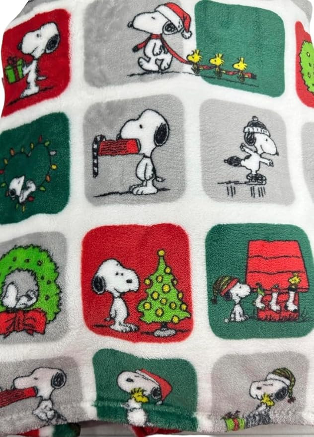 Berkshire Blanket & Home Co Peanuts Gang Christmas Velvet Soft Plush Throw Blanket (Christmas Blo... | Amazon (US)