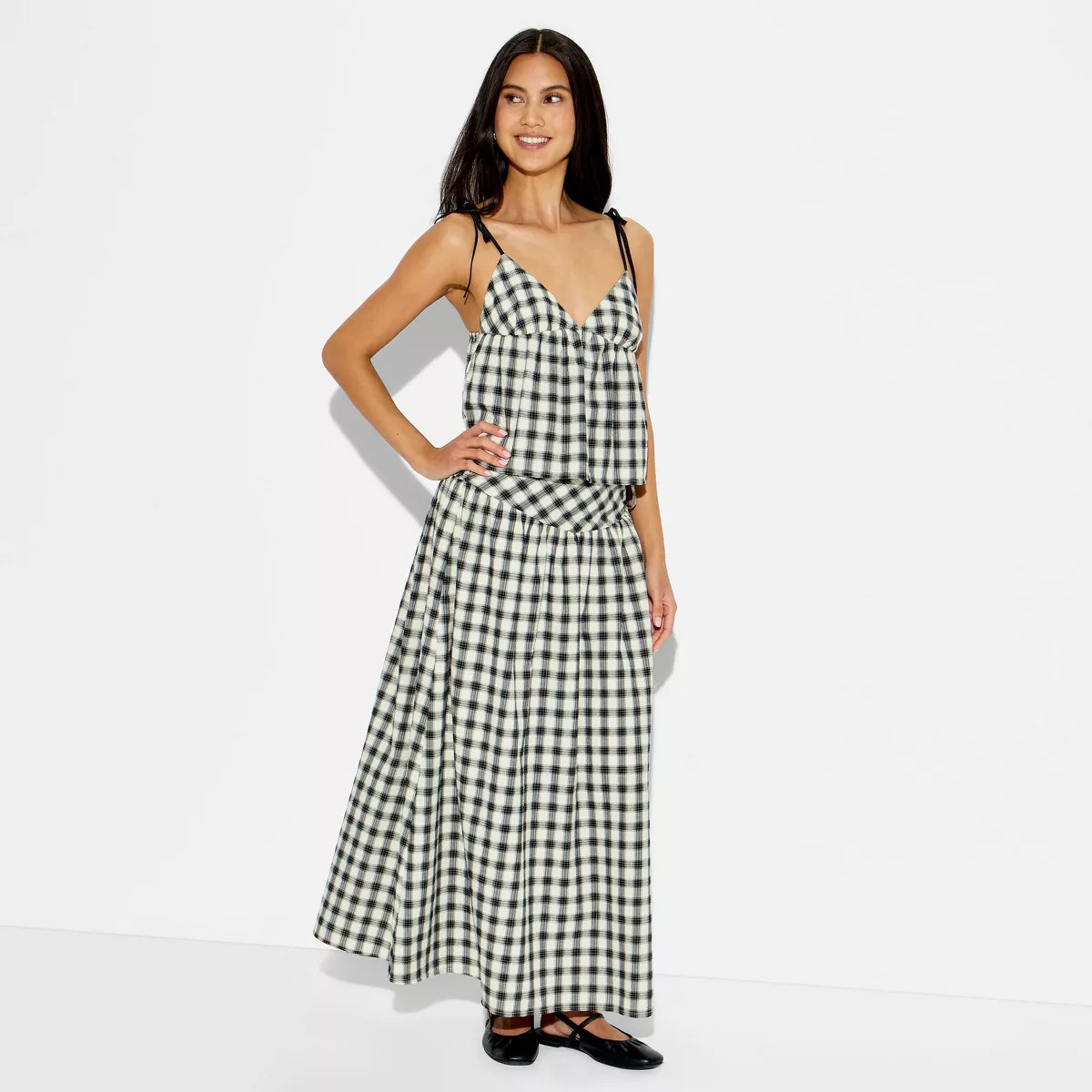 Women's Triangle Plaid Tank Top - Wild Fable\u2122 Khaki XS | Target