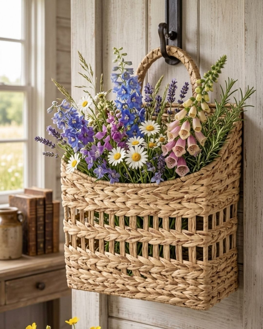Spring decor idea! Hang florals in a basket on the porch 🤍
Easter / Spring front porch 🐇 #bunnytopiaries #springporch #easterporch #amazon #walmart #target #wayfair #easterdoormat #easterdecor #springwreath #doormat #spring #homedecor #porch 

 #LTKdayinmylife #LTKSeasonal #LTKHome