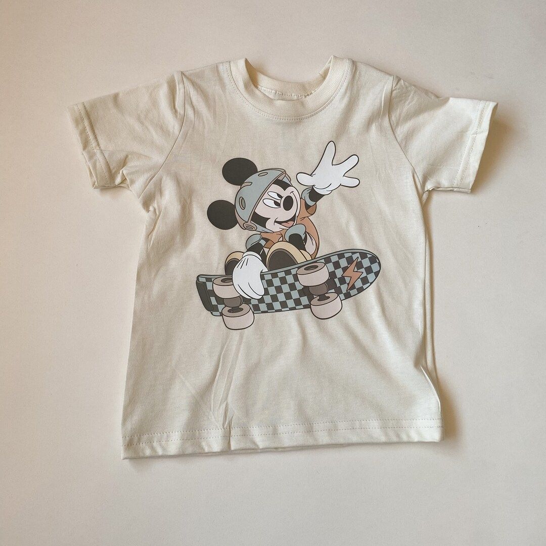 Skater Mickey Kids Shirt Skater Mickey Checker Mouse Shirt Rad Kids Shirt Skater Checker Mouse Ki... | Etsy (US)