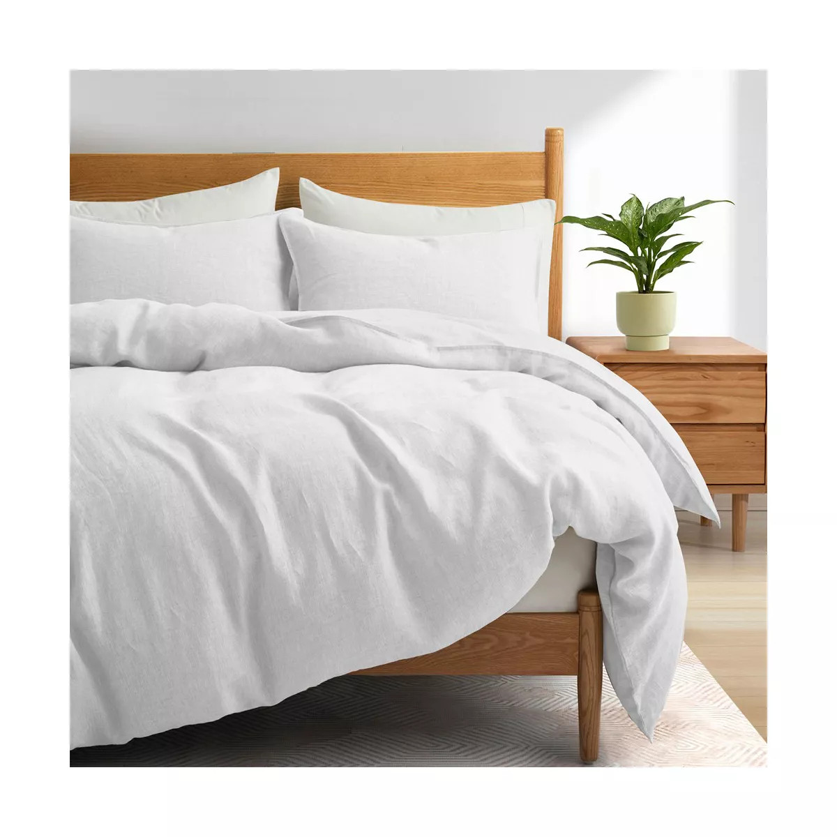 Peace Nest Luxurious Premium Flax Linen Duvet Cover and Pillow Sham Set Moisture-Wicking and Brea... | Target