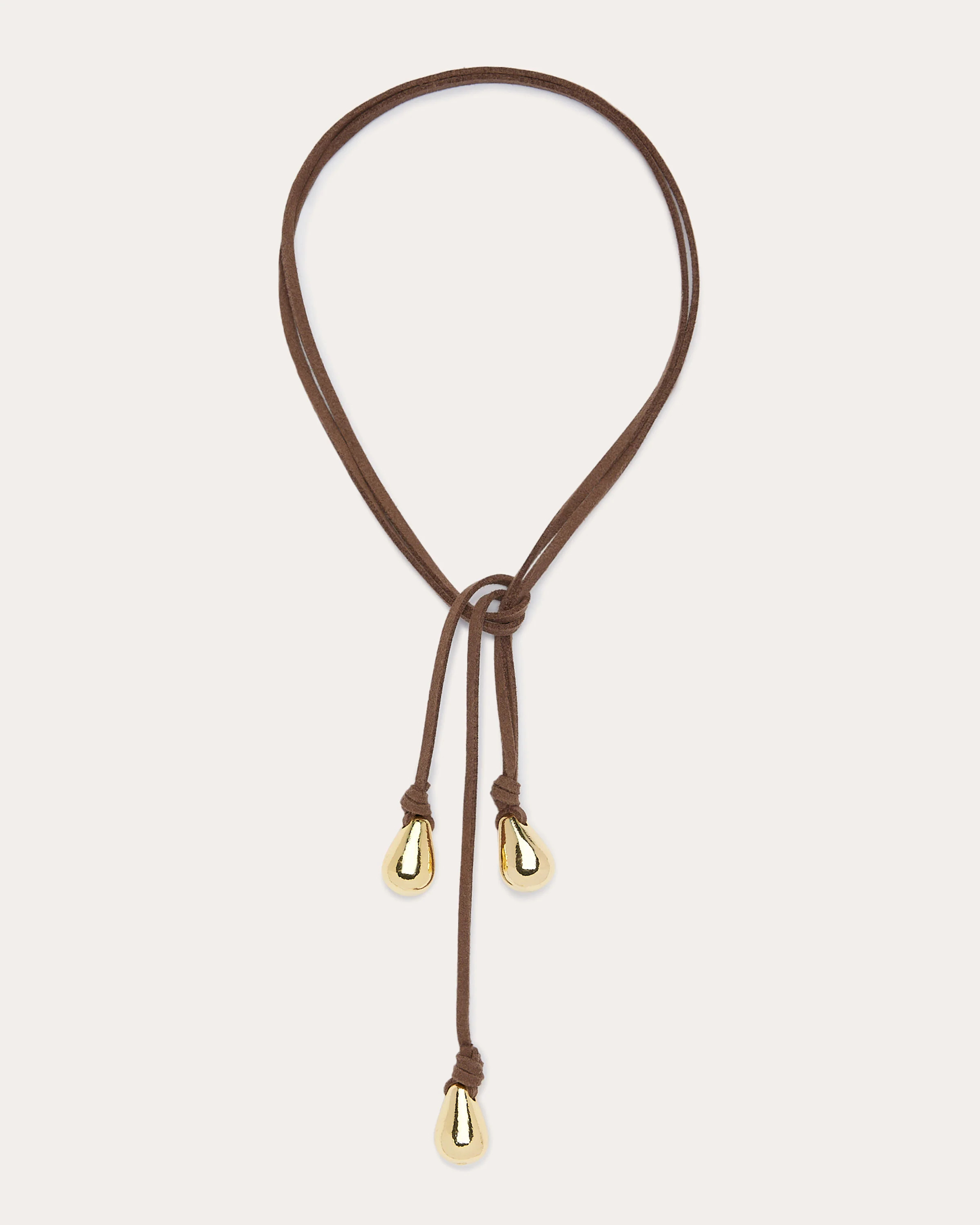 Yara Suede Tie Necklace in Brown | Ramy Brook