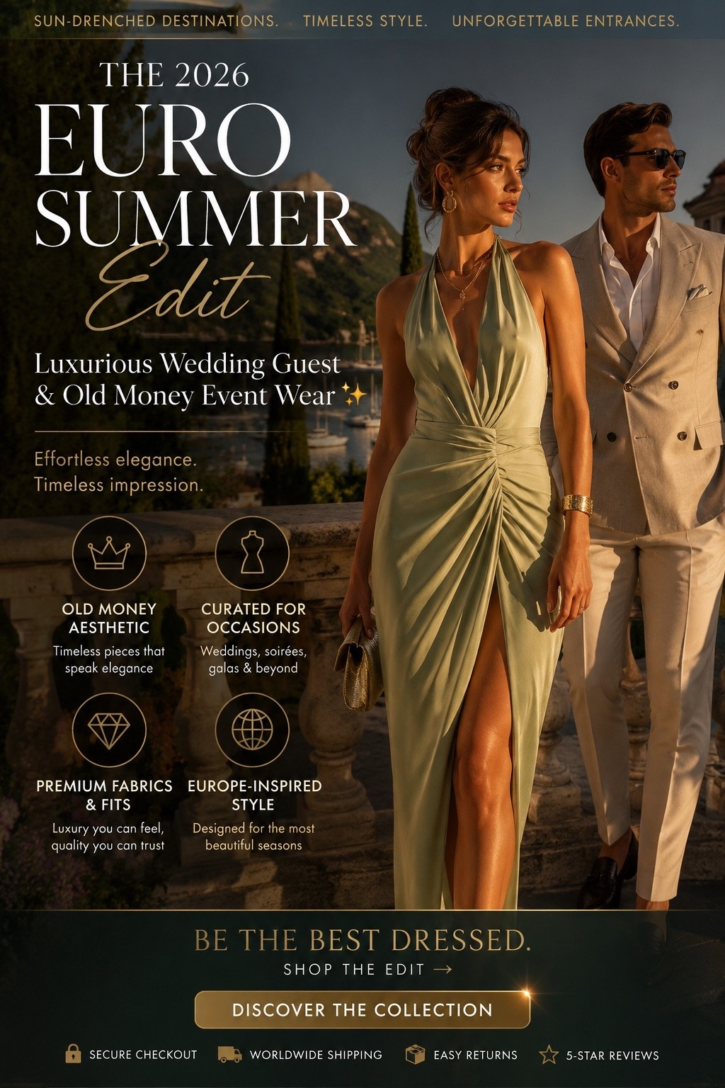 Step into your most elegant summer yet.
Curated luxury looks inspired by European destinations, timeless weddings, and old money aesthetics.
These are the pieces that turn heads — and don’t stay in stock.
✨ Limited styles. Elevated taste. Effortless luxury.

#LTKxMadewell #LTKootd #LTKgrwm