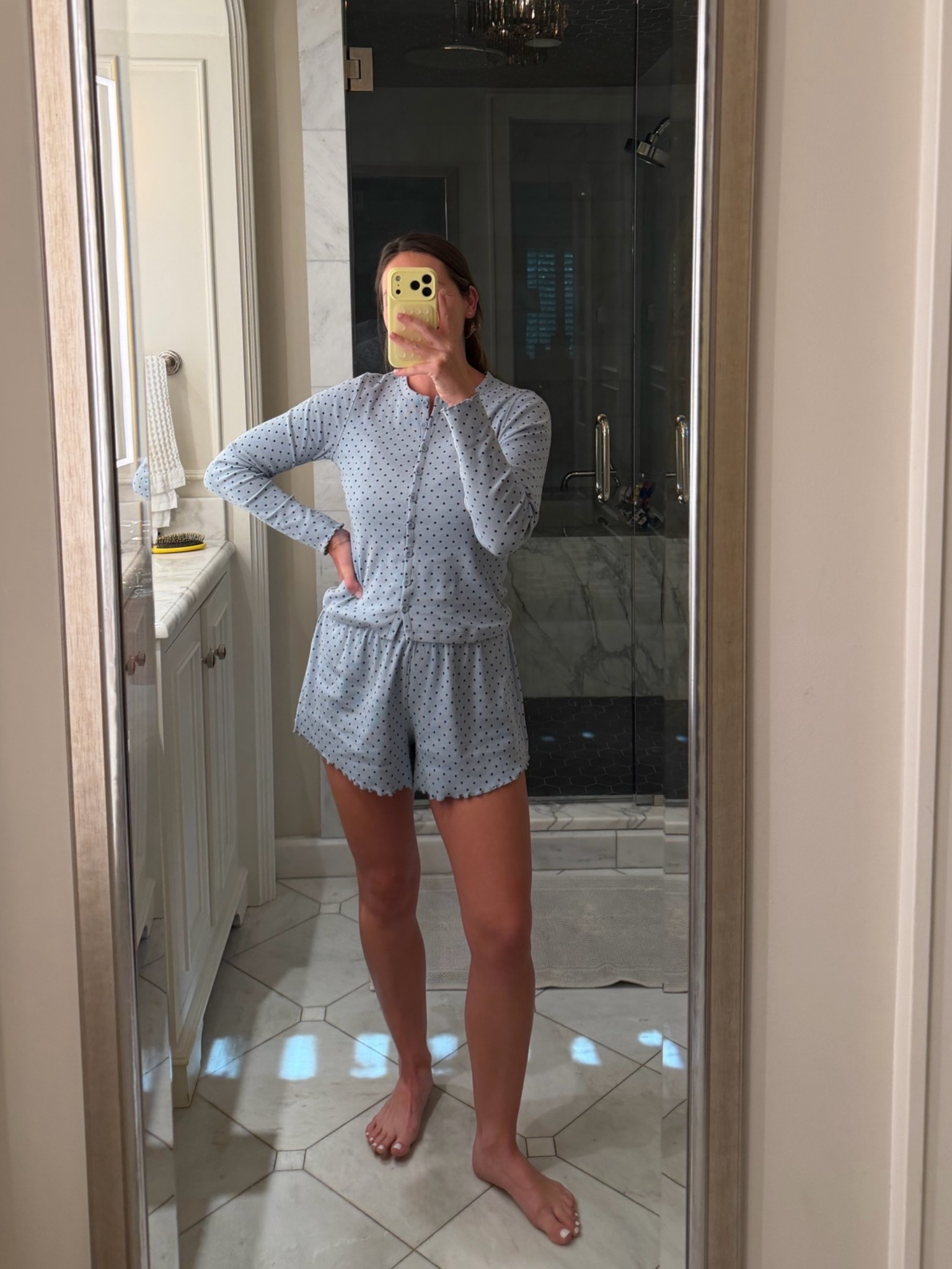 Such a cozy set currently 20% off🩵 perfect for lounging or sleeping & is BF friendly for postpartum! Sized up to a medium.

#LTKmomlife #LTKootd #LTKSaleAlert
